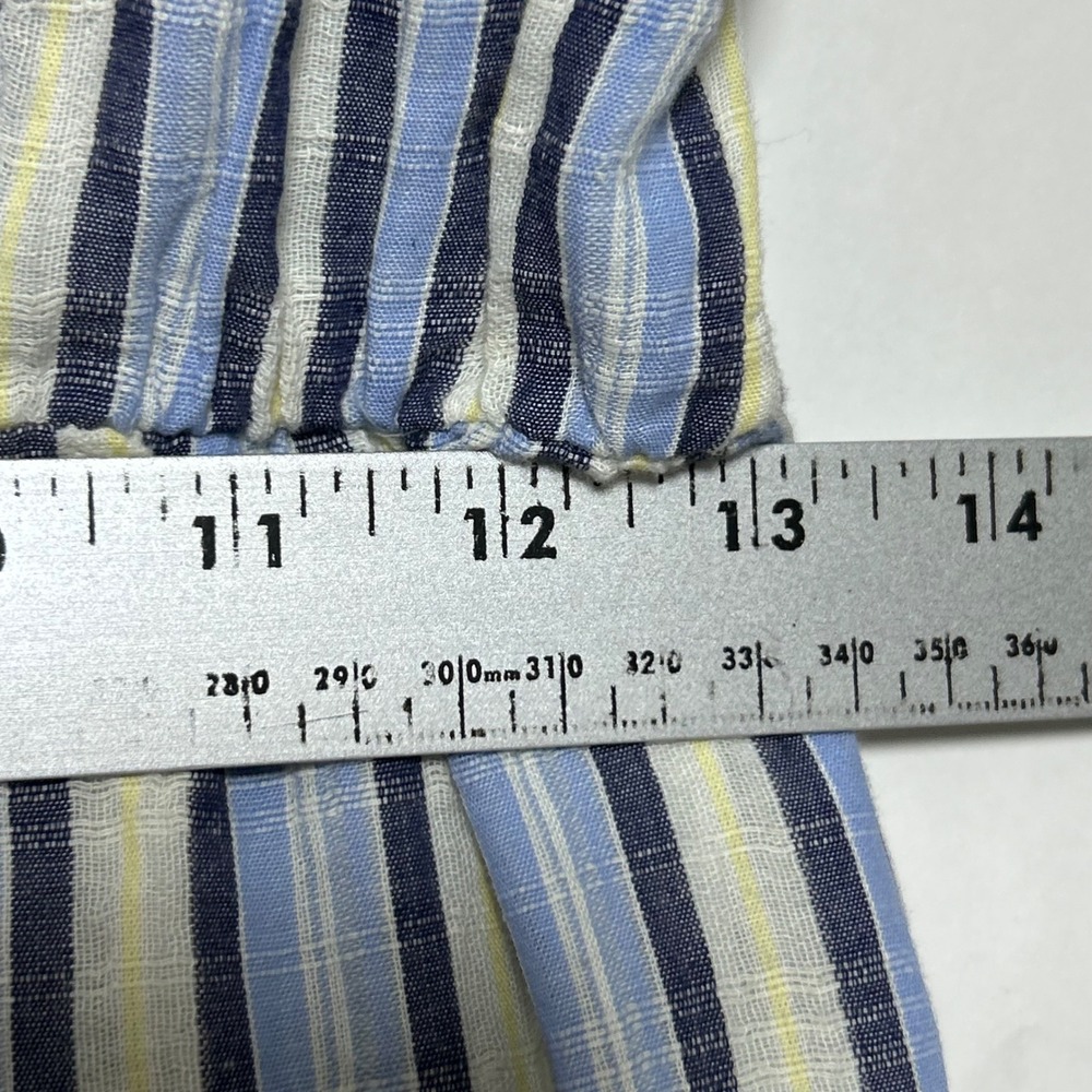 New Aerie Midi Dress Womens XXS Blue White Striped‎ Tiered Smocked Coastal Boho - Picture 5 of 11